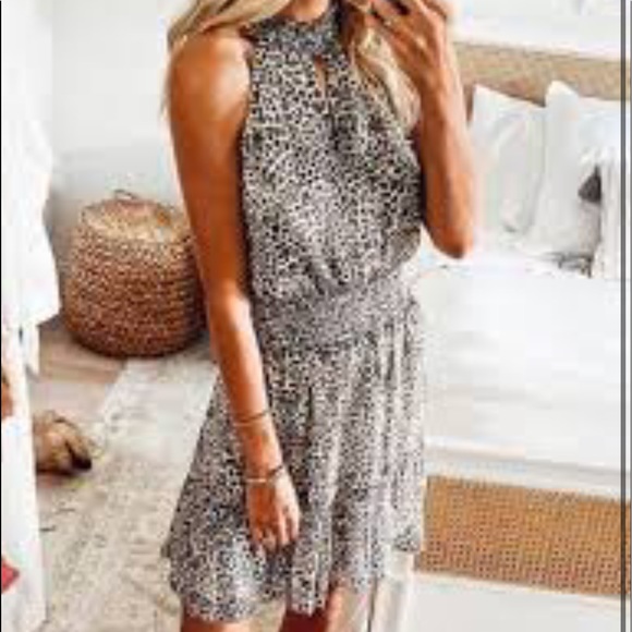 Vici Dresses & Skirts - Vici Leopard Print Smocked Dress